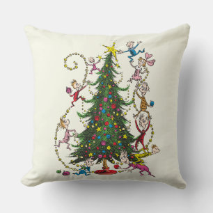 Klassischer Grinch Weihnachtsbaum Kissen