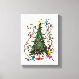 Klassischer Grinch Weihnachtsbaum Leinwanddruck