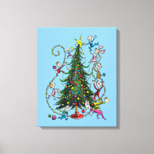Klassischer Grinch Weihnachtsbaum Leinwanddruck