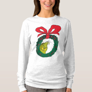 Klassischer Grinch   Weihnachtskranz T-Shirt