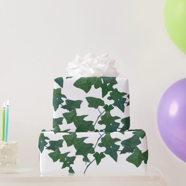Klassischer Grüner Englischer Efeu    Geschenkpapier (Partygeschenke)