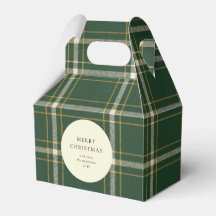Klassischer grüner karierter Weihnachtscookie