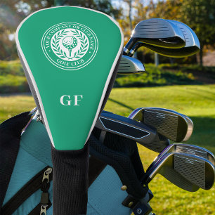 Klassischer grüner Lorbeerkranz mit individuellem Golf Headcover