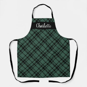 Klassischer grüner schottischer Tartan-Karo-Monogr Schürze