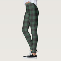 Klassischer grüner schwarzer Buffalo-Tartan-Karo-V