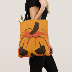 Klassischer Halloween-Kürbis Jack O Lantern Tasche