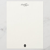 Klassischer handgeschriebener Namens-Monogramm-Bri