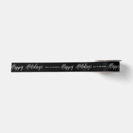 Klassischer Happy Holidays Script Individuelle Nam Satinband