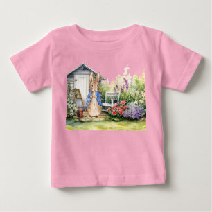 Klassischer Hase blaue Jacke Baby T-shirt