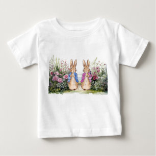Klassischer Hase blaue Jacke Baby T-shirt