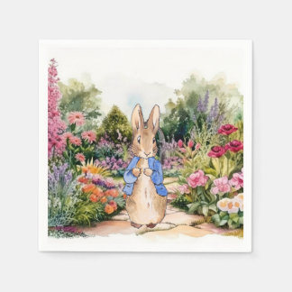 Klassischer Hase in seinem Garten Serviette