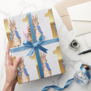 Klassischer Hase Kaninchen 1. Geburtstag Geschenkpapier