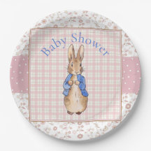 Klassischer Hase Kaninchen Baby Shower Serviette