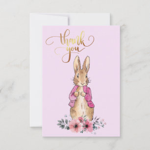 Klassischer Hase rosa Jacke Danke