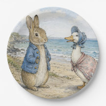 Klassischer Hase und Ente am Meer