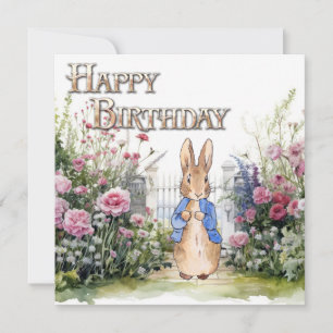 Klassischer Hasen blaujacke Alles Gute zum Geburts Karte