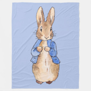Klassischer Hasenkaninchen-Blaujacke Fleecedecke