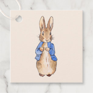 Klassischer Hasenkaninchen-Blaujacke Geschenkanhänger