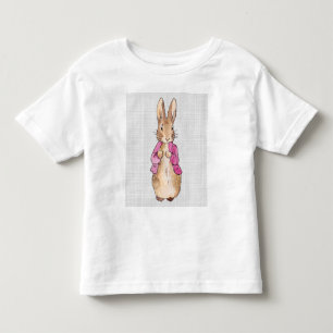 Klassischer Hasenkaninchen-Rosa-Mantel Kleinkind T-shirt