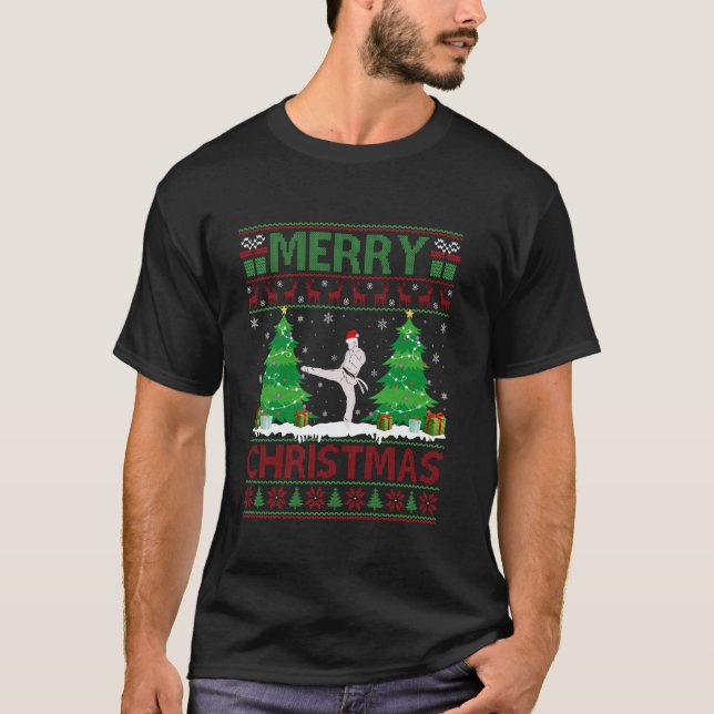 Klassischer hässlicher Weihnachtspullover-Christba T-Shirt (Vorderseite)