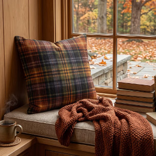 Klassischer Herbst-Tartan-Karo - Rustikales Karomu Kissen
