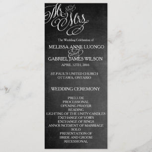 Klassischer Herr u. Frau Wedding Program Programm