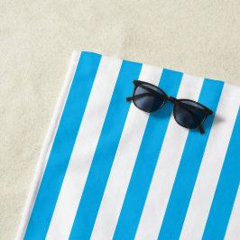 Klassischer Himmel Blau und Weiß Streifen Strandtuch
