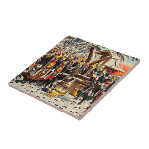 Klassischer historischer malender Japan Bushido Fliese