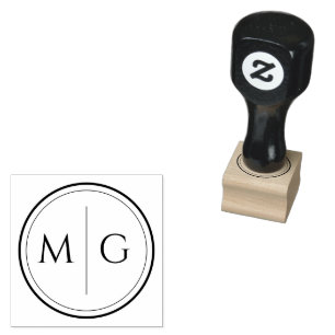 Klassischer Hochzeits-Stempel mit individuellen In Gummistempel