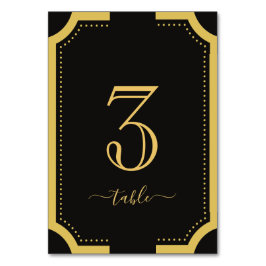 Klassischer Hochzeitstisch für Kupfer in Schwarz u Tischnummer
