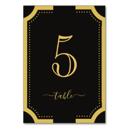 Klassischer Hochzeitstisch für Kupfer in Schwarz u Tischnummer