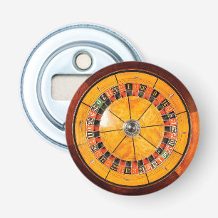 Klassischer hölzerner Roulette-Rad-Flaschen-Öffn Flaschenöffner