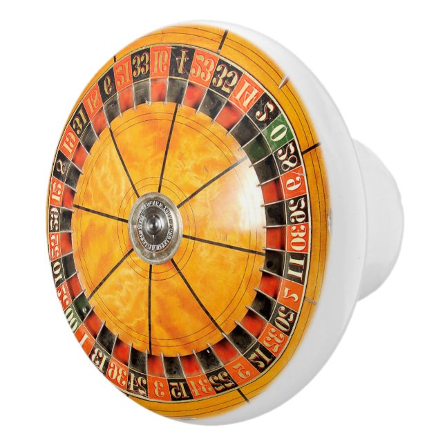 Klassischer hölzerner Roulette-Rad-Keramik-Griff Keramikknauf (Rechts)