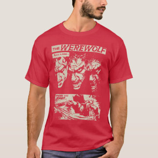 Klassischer Horrorfilm-Monster-Horror-Comic-Werwol T-Shirt