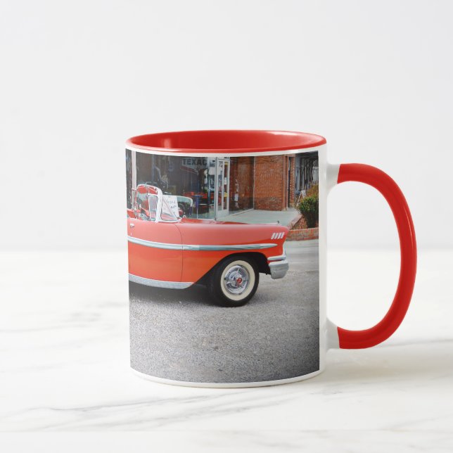 Klassischer Impala Convertible Red Car Tasse Cup (Rechts)