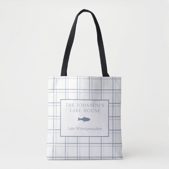 Klassischer, individualisierbarer Karierter Lake H Tasche (Vorderseite)