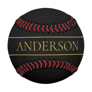 Klassischer, individuell anpassbarer Gold Text & Z Baseball