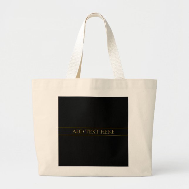 Klassischer, individuell anpassbarer Gold Text & Z Jumbo Stoffbeutel (Vorne)