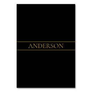 Klassischer, individuell anpassbarer Gold Text & Z Tischnummer