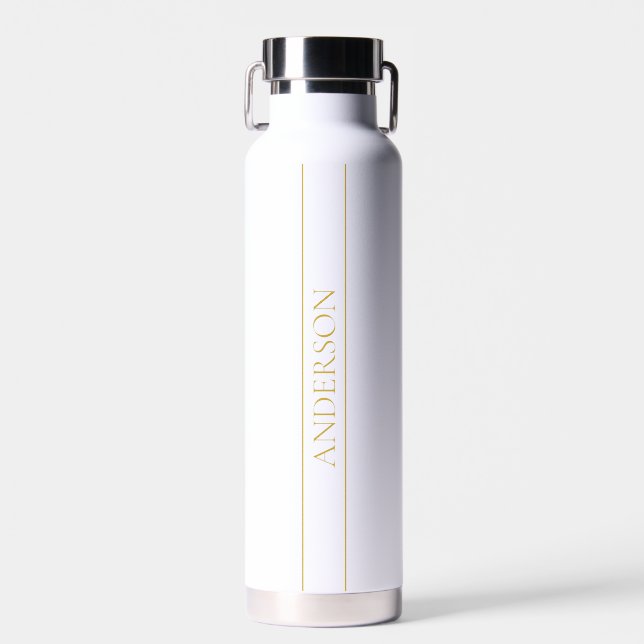 Klassischer, individuell anpassbarer Gold Text & Z Trinkflasche (Vorne)