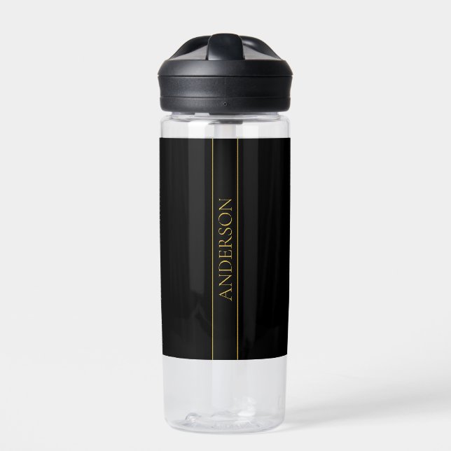 Klassischer, individuell anpassbarer Gold Text & Z Trinkflasche (Vorderseite)