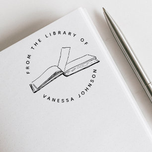Klassischer Individuelle Name aus der Buchbiblioth Permastempel