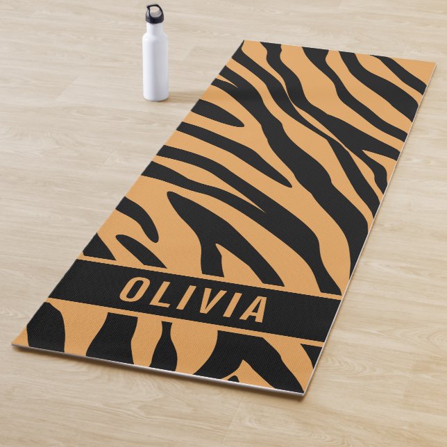 Klassischer Individuelle Name Tiger Tierdruckmuste Yogamatte (Beispiel)