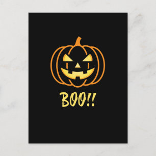 Klassischer Jack-O'-Lantern Halloween Postkarte