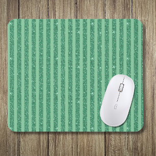 Klassischer Jadegrün-Glitter-Stil mit vertikalen S Mousepad