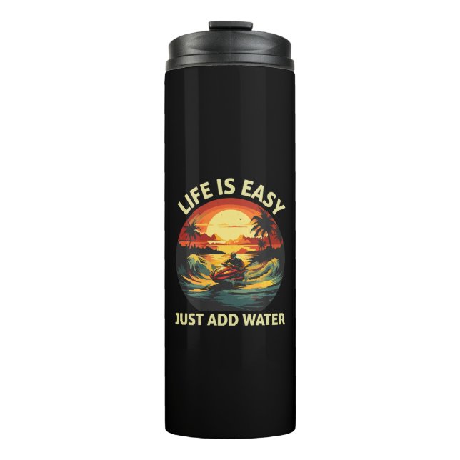 klassischer Jet-Ski-Fahrer Thermosbecher (Vorderseite)
