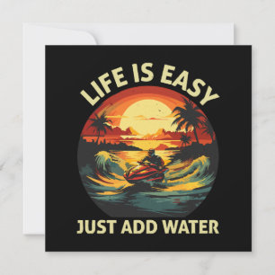 Klassischer Jet Ski Skier Einladung
