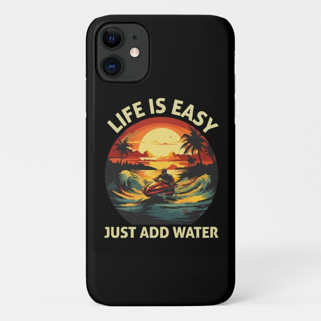 Klassischer Jet-Ski-Skifahrer Case-Mate iPhone Hülle (Rückseite)