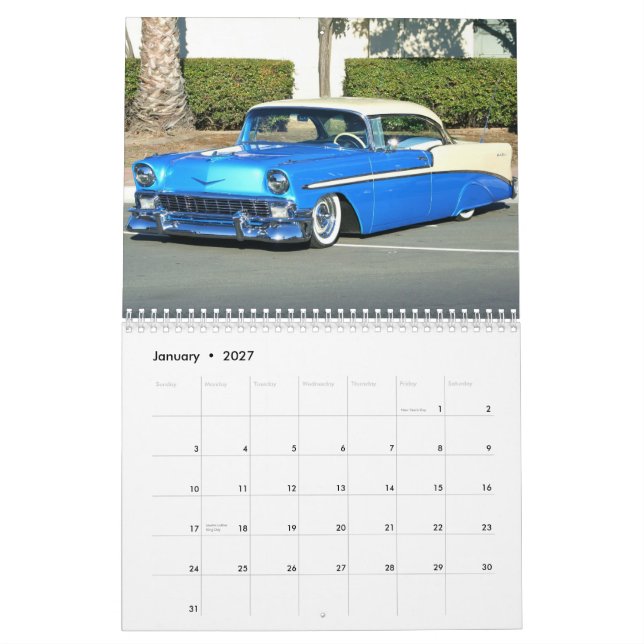 Klassischer Kalender der Auto-2012 (Jan 2027)