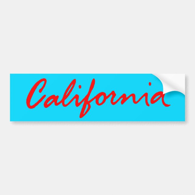Klassischer Kalifornien-Skript-Logo-Autoaufkleber Autoaufkleber (Vorne)